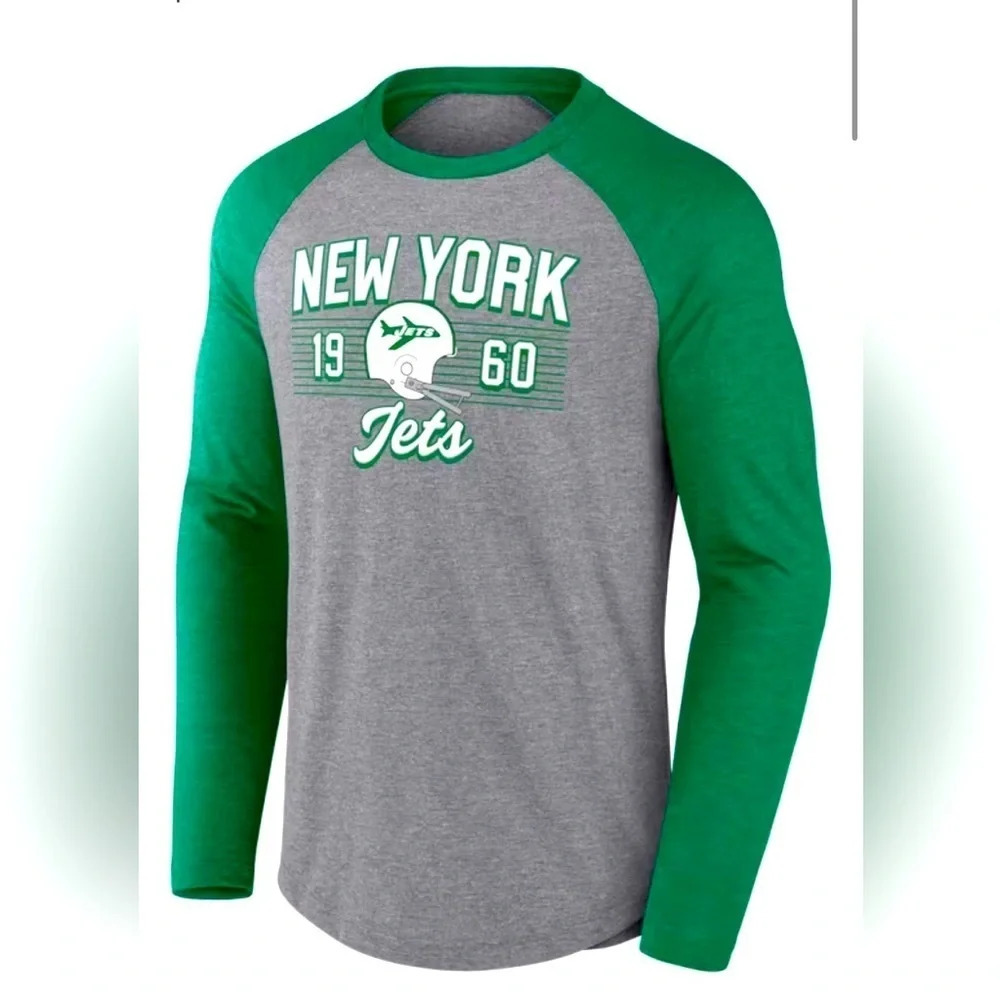 ⭐️Fanatics NewYork Jets football raglan weekend shirt XL - Picture 1 of 2